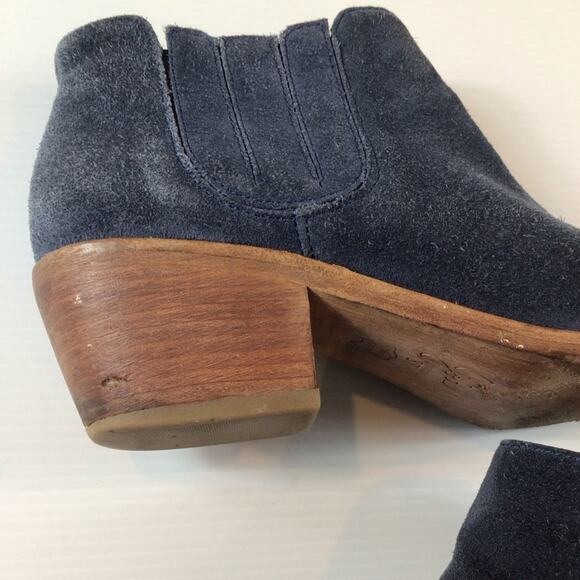 JOIE Blue Suede "Barlow" Ankle Bootie size 37 / US 6.5 - Picture 5 of 9